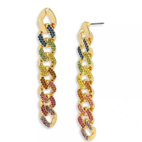 Kurt Geiger 2 pcs. Gold Multicolor Ring and earrings.